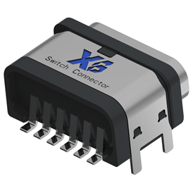 XB-ATCF-06-025 TYPE C 6 Pプレート上防水メスL=7.5 mm(Bモデル露出1.5)ハウジング4脚ボード